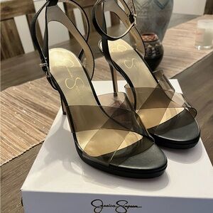 Jessica Simpson Black translucent heels